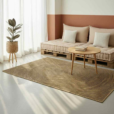 Vidaxl vloerkleed natuurlijk en zwart 240 x 340 cm jute