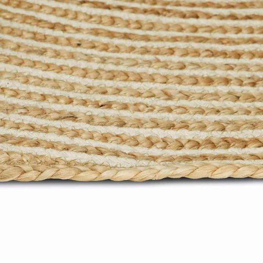 Vidaxl vloerkleed natuurlijk en wit 100 x 152 cm jute