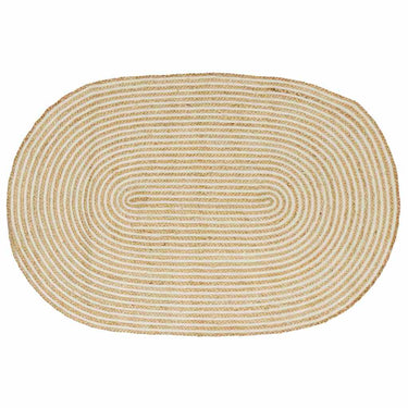 Vidaxl vloerkleed natuurlijk en wit 122 x 183 cm jute