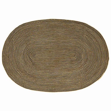 Vidaxl vloerkleed natuurlijk en zwart 205 x 305 cm jute