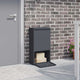 Vidaxl pakket inwerp box met opslag antraciet 44 x 22 x 82 cm staal