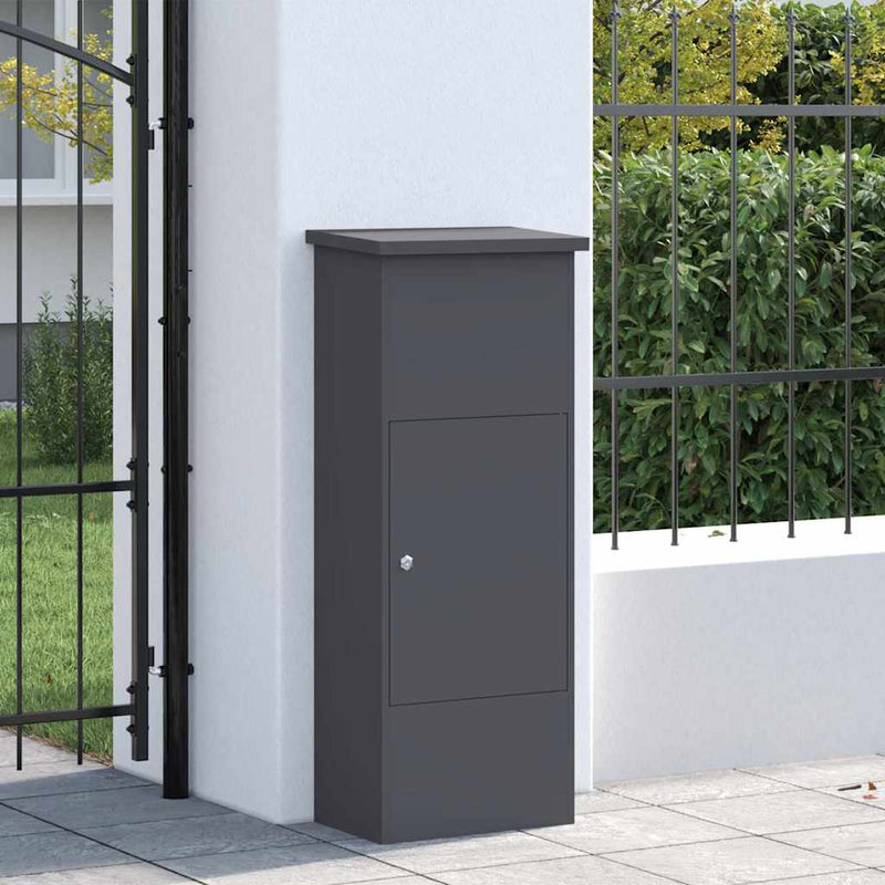 Load image into Gallery viewer, Vidaxl pakket inwerp box met slot antraciet 44,5 x 29 x 110,5 cm staal
