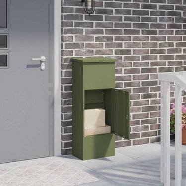 Vidaxl pakket inwerp box olijfgroen 44,5 x 29 x 110,5 cm staal
