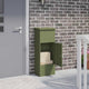 Vidaxl pakket inwerp box olijfgroen 44,5 x 29 x 110,5 cm staal