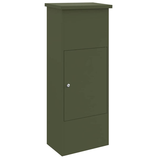 Vidaxl pakket inwerp box olijfgroen 44,5 x 29 x 110,5 cm staal