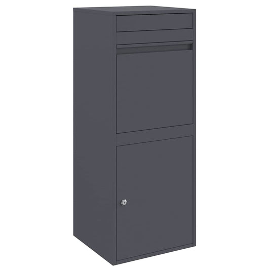 Vidaxl pakket inwerp box met opslag antraciet 41 x 38 x 103 cm staal