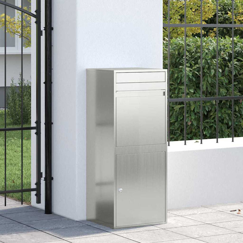 Load image into Gallery viewer, Vidaxl pakket inwerp box zwart 41 x 38 x 103 cm gegalvaniseerd staal
