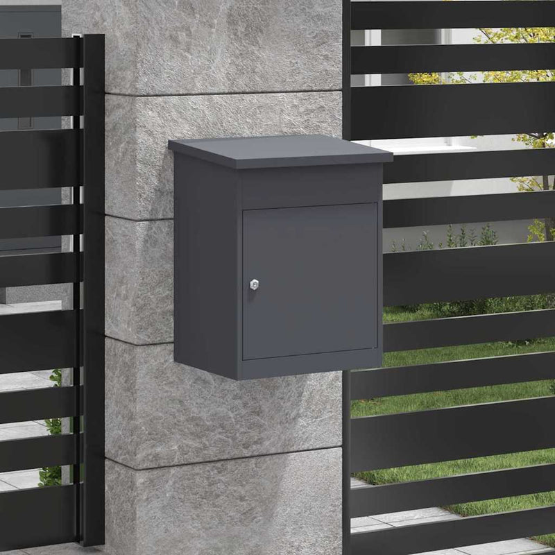 Load image into Gallery viewer, Vidaxl pakket inwerp box met opslag antraciet 47,5 x 38 x 59 cm staal
