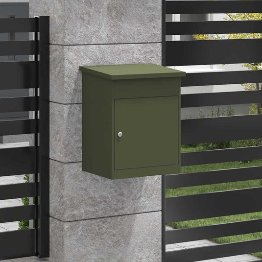 Vidaxl pakket inwerp box met opslag olijfgroen 47,5 x 38 x 59 cm staal
