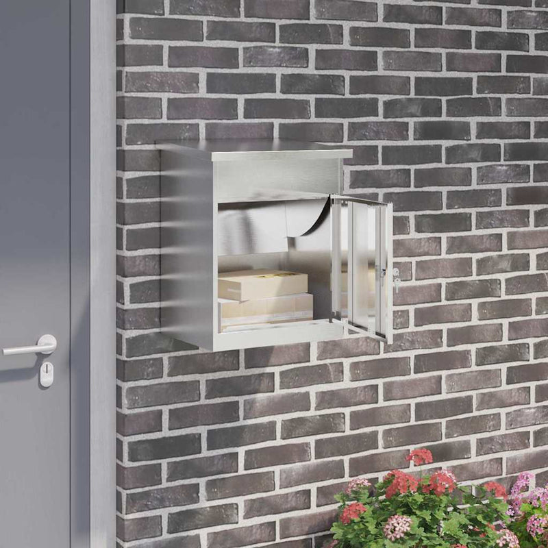 Load image into Gallery viewer, Vidaxl pakket inwerp box zilver 47,5 x 38 x 59 cm roestvrij staal

