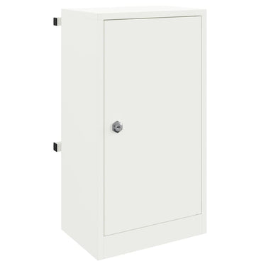 Vidaxl brievenbus met opslag met de deur wit 30 x 20 x 55 cm staal