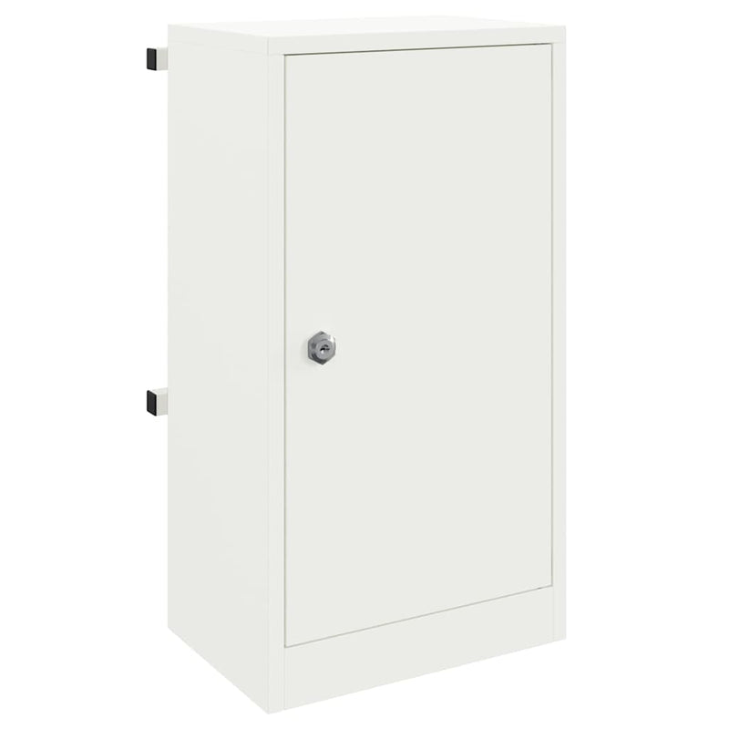 Load image into Gallery viewer, Vidaxl brievenbus met opslag met de deur wit 30 x 20 x 55 cm staal
