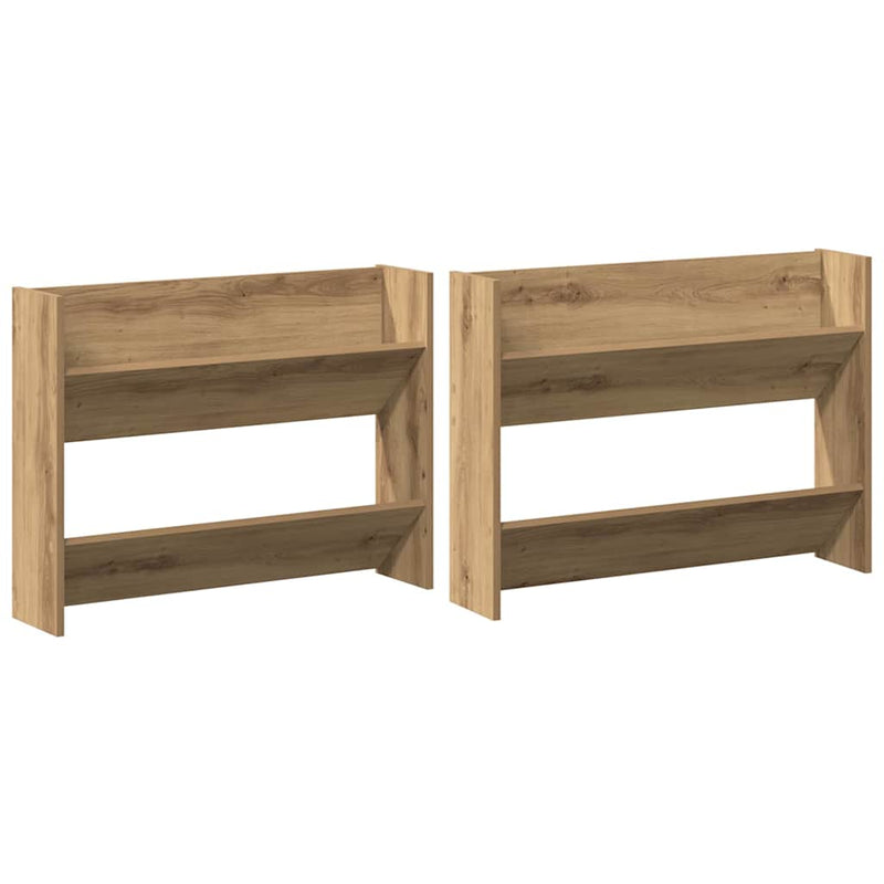 Load image into Gallery viewer, Vidaxl schoenenkast 2 pcs artisan eiken 85 x 18 x 90 cm bewerkt hout
