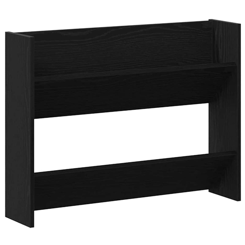 Load image into Gallery viewer, Vidaxl schoenenkast met plank zwart eiken 85 x 18 x 90 cm bewerkt hout
