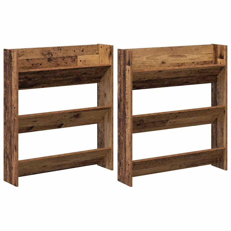 Load image into Gallery viewer, Vidaxl schoenenkast 2 pcs oud hout 85 x 18 x 90 cm bewerkt hout
