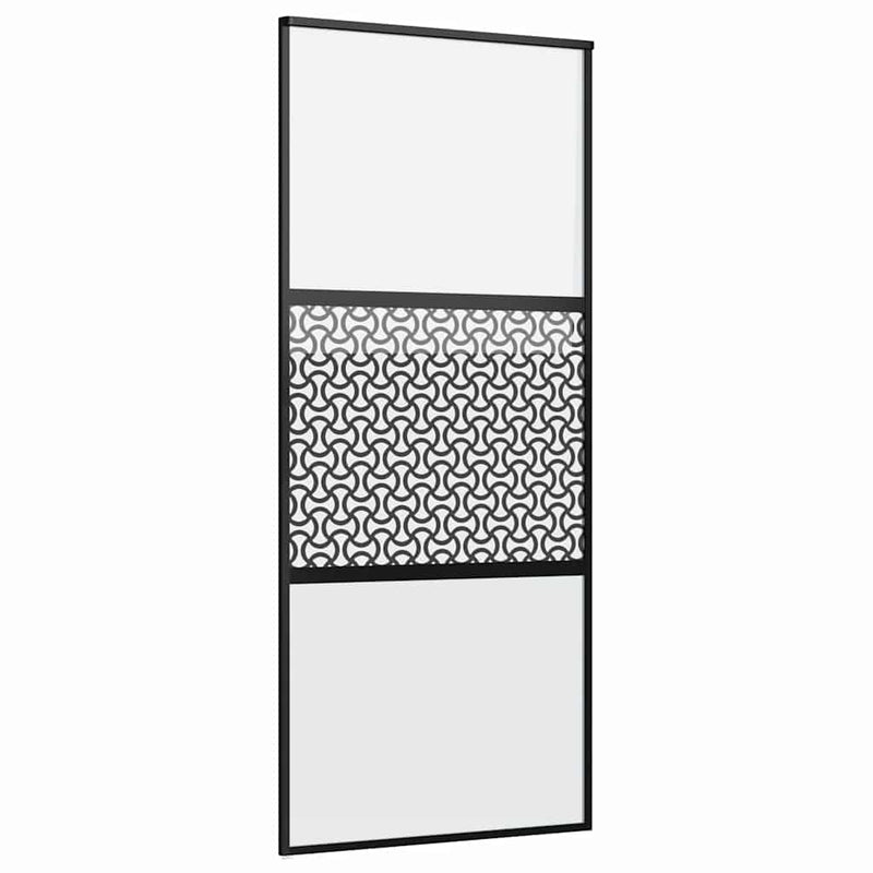 Load image into Gallery viewer, Vidaxl glazen deur fretwerk zwart 90 x 2 x 205 cm aluminium
