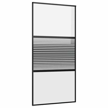 Vidaxl glazen deur gestreept zwart 90 x 2 x 205 cm aluminium
