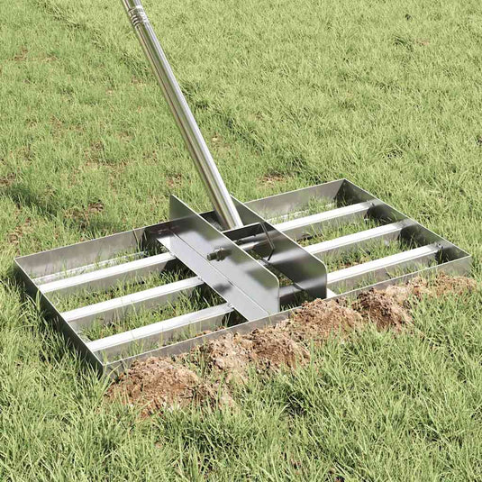 Vidaxl tuinhark zilver 45 x 25 x 200 cm roestvrij staal