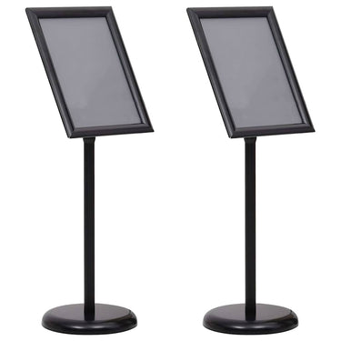 Vidaxl posterstandaards 2 pcs zwart 32.7 x 24 x 108 cm aluminium