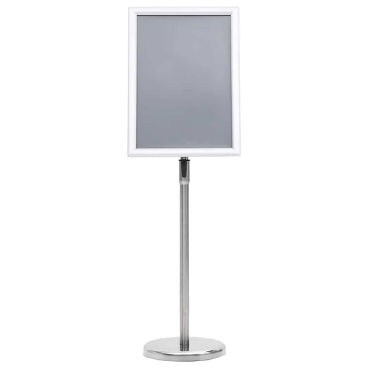 Vidaxl posterstandaards 2 pcs zilver 32.7 x 24 x 108 cm aluminium