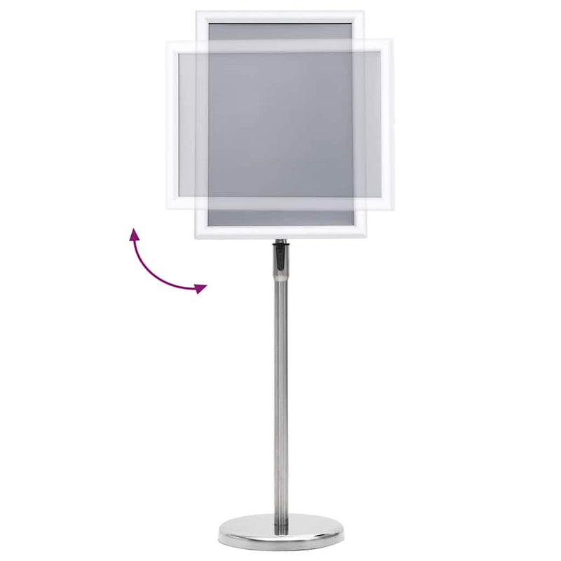Load image into Gallery viewer, Vidaxl posterstandaards 2 pcs zilver 32.7 x 24 x 108 cm aluminium
