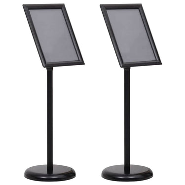 Vidaxl posterstandaards 2 pcs zwart 32.7 x 24 x 108 cm aluminium