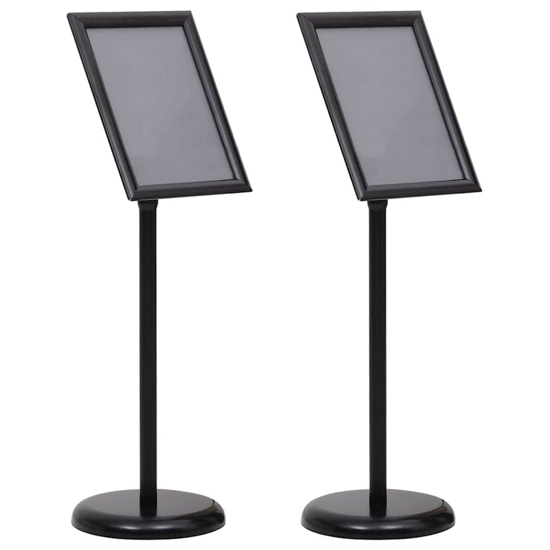 Load image into Gallery viewer, Vidaxl posterstandaards 2 pcs zwart 32.7 x 24 x 108 cm aluminium
