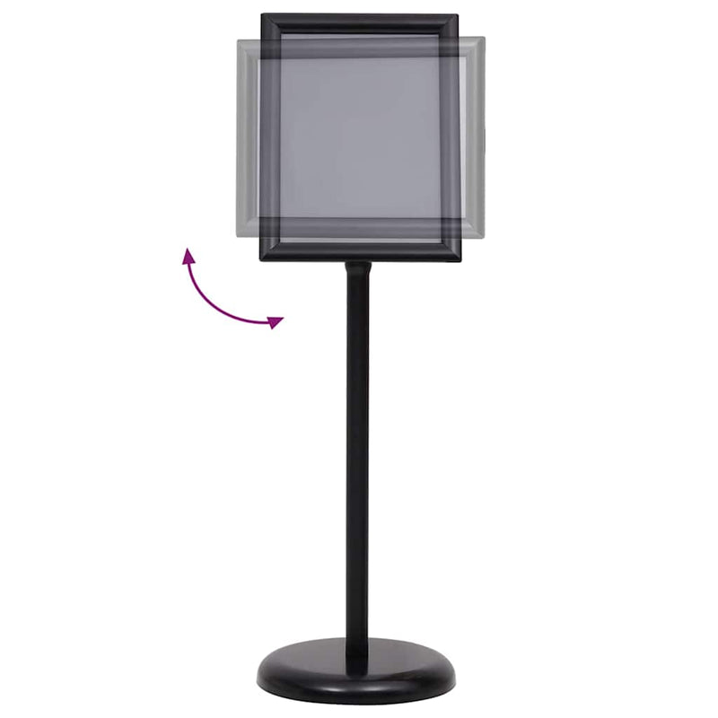 Load image into Gallery viewer, Vidaxl posterstandaards 2 pcs zwart 32.7 x 24 x 108 cm aluminium
