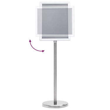 Vidaxl posterstandaards 2 pcs zilver 32.7 x 24 x 108 cm aluminium