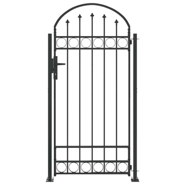 Vidaxl afrasteringspaal met slot grijs 200 x 88 x 14 cm staal