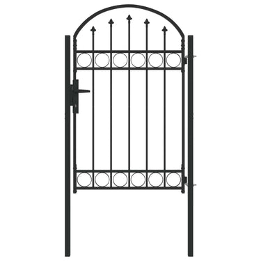 Vidaxl hekpoort met slot grijs 100 x 150 cm gepoedercoat staal