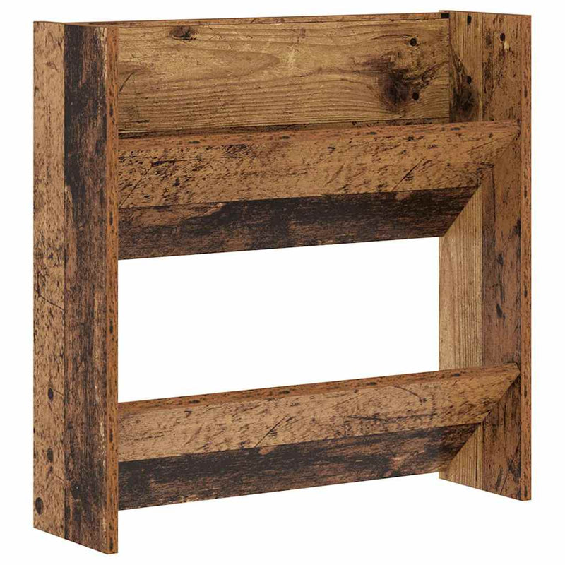 Load image into Gallery viewer, Vidaxl schoenenkast met plank oudhout 60 x 18 x 60 cm bewerkt hout

