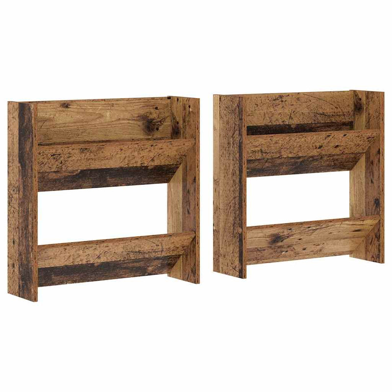 Load image into Gallery viewer, Vidaxl schoenenkast 2 pcs oudhout 60 x 18 x 60 cm bewerkt hout
