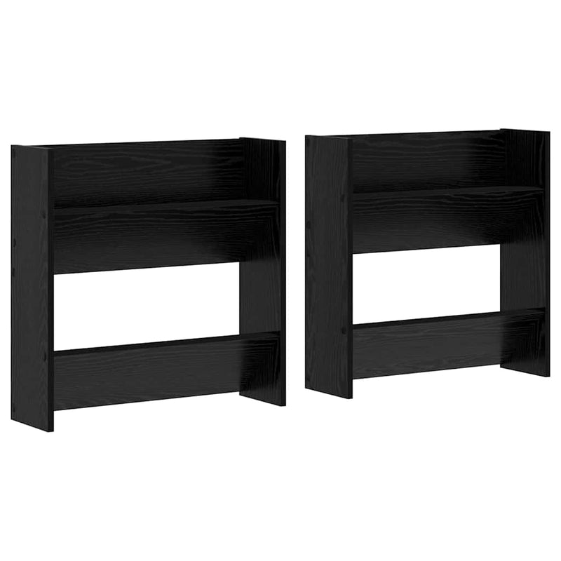 Load image into Gallery viewer, Vidaxl schoenenkast 2 pcs zwart eiken 60 x 18 x 60 cm bewerkt hout
