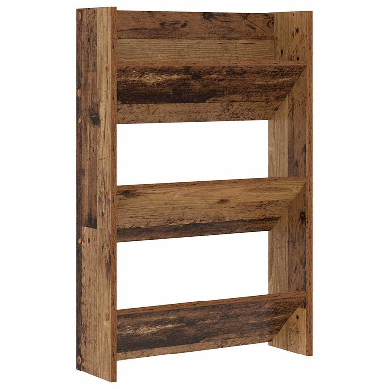 Load image into Gallery viewer, Vidaxl schoenenkast met plank oudhout 60 x 18 x 90 cm bewerkt hout
