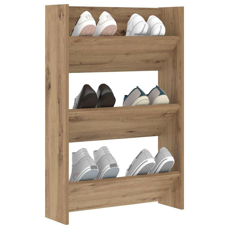 Load image into Gallery viewer, Vidaxl schoenenkast artisan eiken 60 x 18 x 90 cm bewerkt hout
