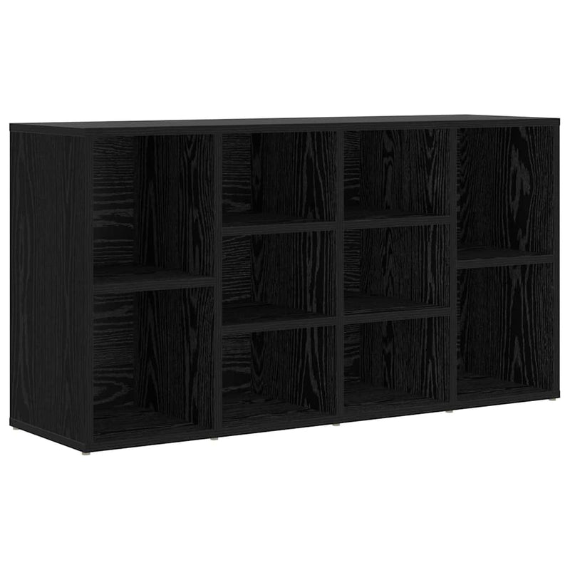 Load image into Gallery viewer, Vidaxl schoenenbank zwart eiken 103 x 30 x 54,5 cm bewerkt hout
