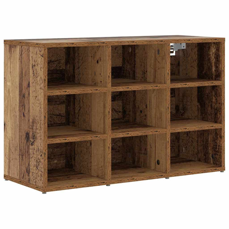 Load image into Gallery viewer, Vidaxl schoenenkast met plank oudhout 77,5 x 30 x 51 cm bewerkt hout

