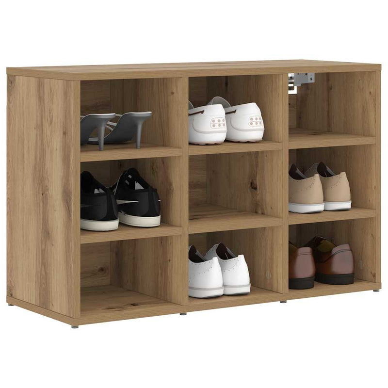 Load image into Gallery viewer, Vidaxl schoenenkast artisan eiken 77,5 x 30 x 51 cm bewerkt hout
