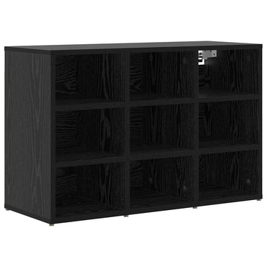 Vidaxl schoenenkast zwart eiken 77,5 x 30 x 51 cm bewerkt hout