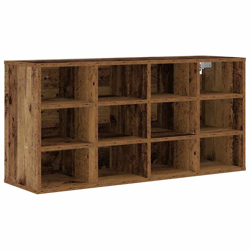 Load image into Gallery viewer, Vidaxl schoenenkast met plank oudhout 103 x 30 x 51 cm bewerkt hout
