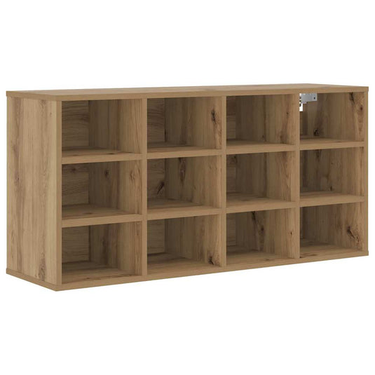 Vidaxl schoenenkast artisan eiken 103 x 30 x 51 cm bewerkt hout