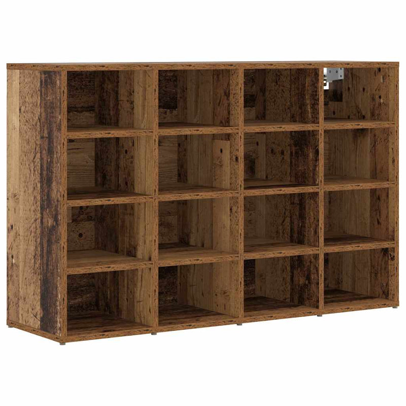 Load image into Gallery viewer, Vidaxl schoenenkast met plank oudhout 103 x 30 x 67 cm bewerkt hout
