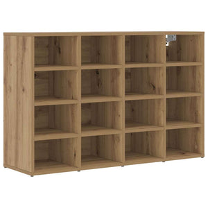 Vidaxl schoenenkast artisan eiken 103 x 30 x 67 cm bewerkt hout