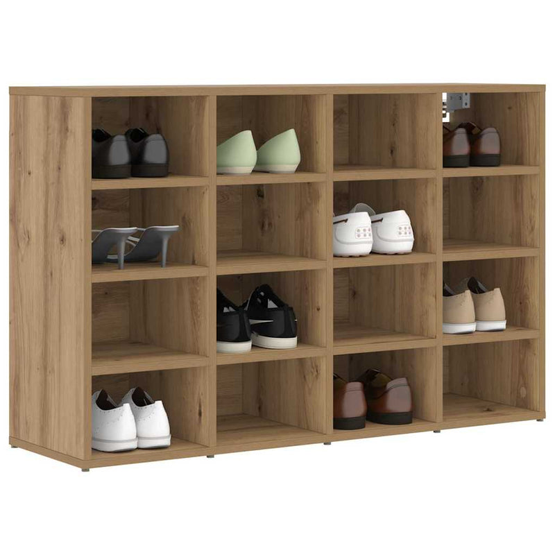 Load image into Gallery viewer, Vidaxl schoenenkast artisan eiken 103 x 30 x 67 cm bewerkt hout
