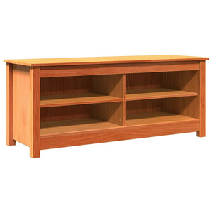 Vidaxl opslagbank wasbruin 110 x 38 x 45,5 cm massief grenenhout