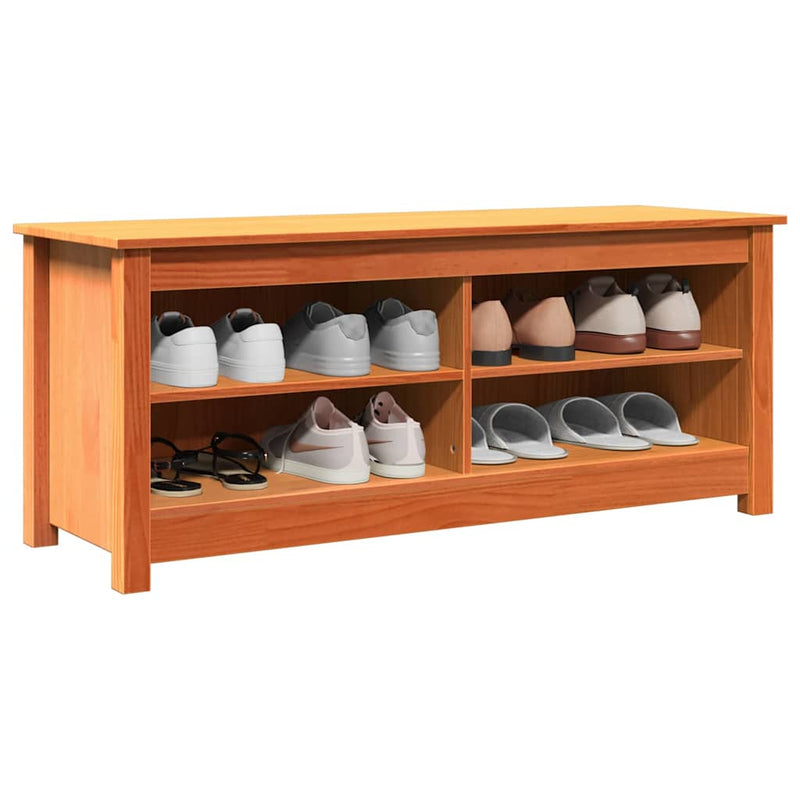 Load image into Gallery viewer, Vidaxl opslagbank wasbruin 110 x 38 x 45,5 cm massief grenenhout
