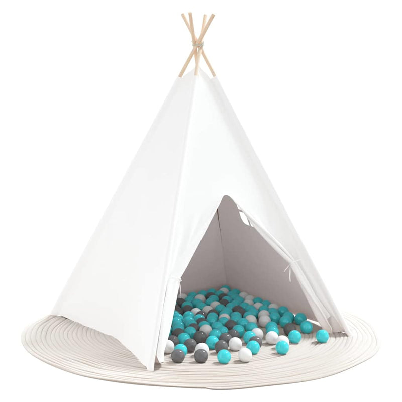 Load image into Gallery viewer, Vidaxl teepee tent wit 120 x 120 x 150 cm stof en plastic
