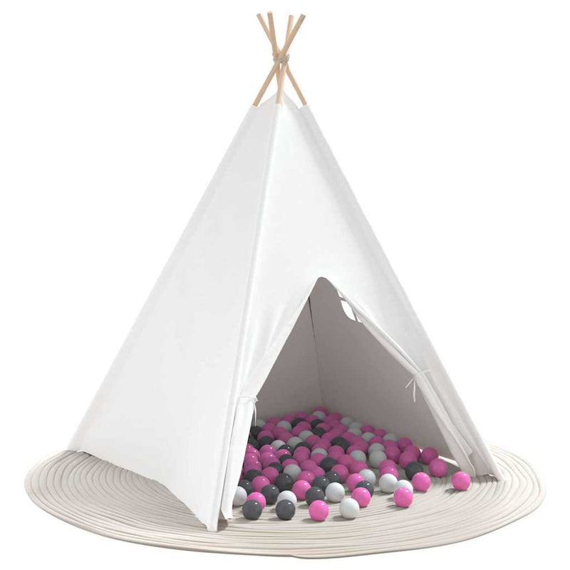 Load image into Gallery viewer, Vidaxl teepee tent wit 120 x 120 x 150 cm stof en plastic
