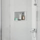 Vidaxl douche niche wit 30 x 20 x 9,5 cm roestvrij staal